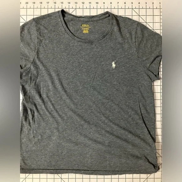 (2) Polo Ralph Lauren Women’s Large Grey Tees - Picture 2 of 10